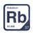 Rubidium periodic table Elemental Tile in Navy Blue