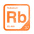 Rubidium periodic table Elemental Tile in Orange