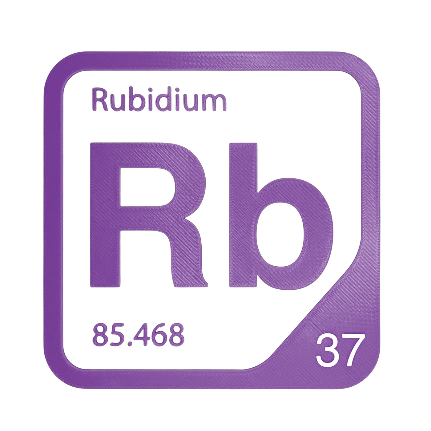 Rubidium periodic table Elemental Tile in Purple