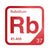 Rubidium periodic table Elemental Tile in Red