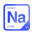Sodium periodic table Elemental Tile in Blue