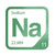 Sodium periodic table Elemental Tile in Green