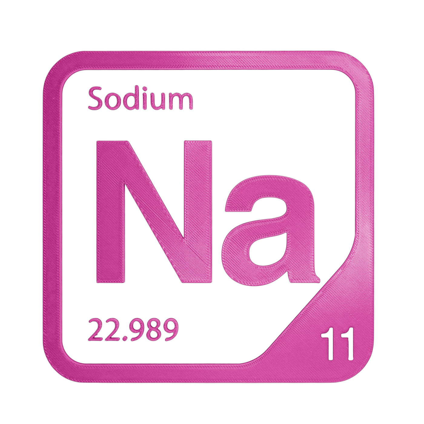 Sodium periodic table Elemental Tile in Magenta