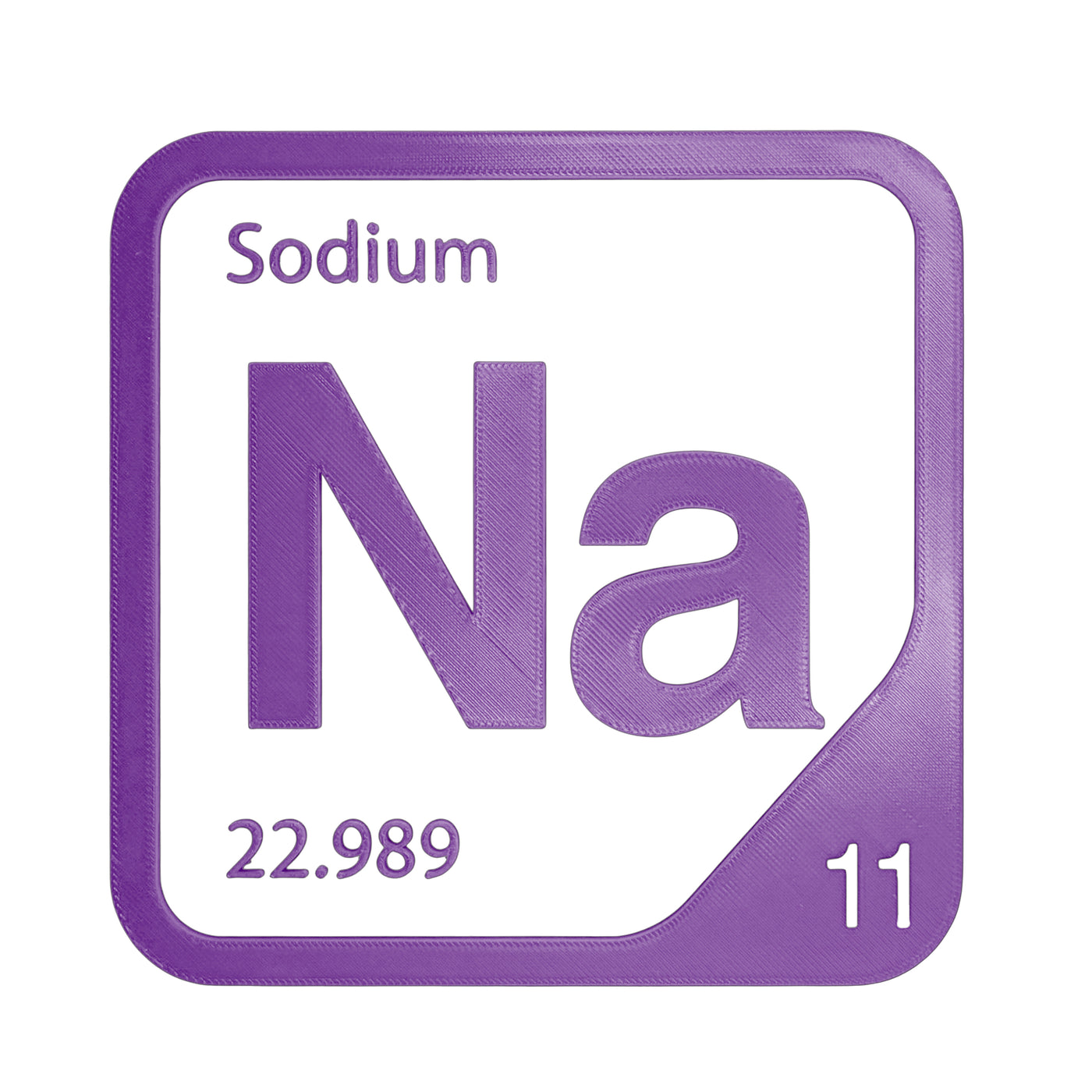 Sodium periodic table Elemental Tile in Purple