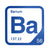 Barium periodic table Elemental Tile in Blue