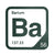 Barium periodic table Elemental Tile in Forest Green