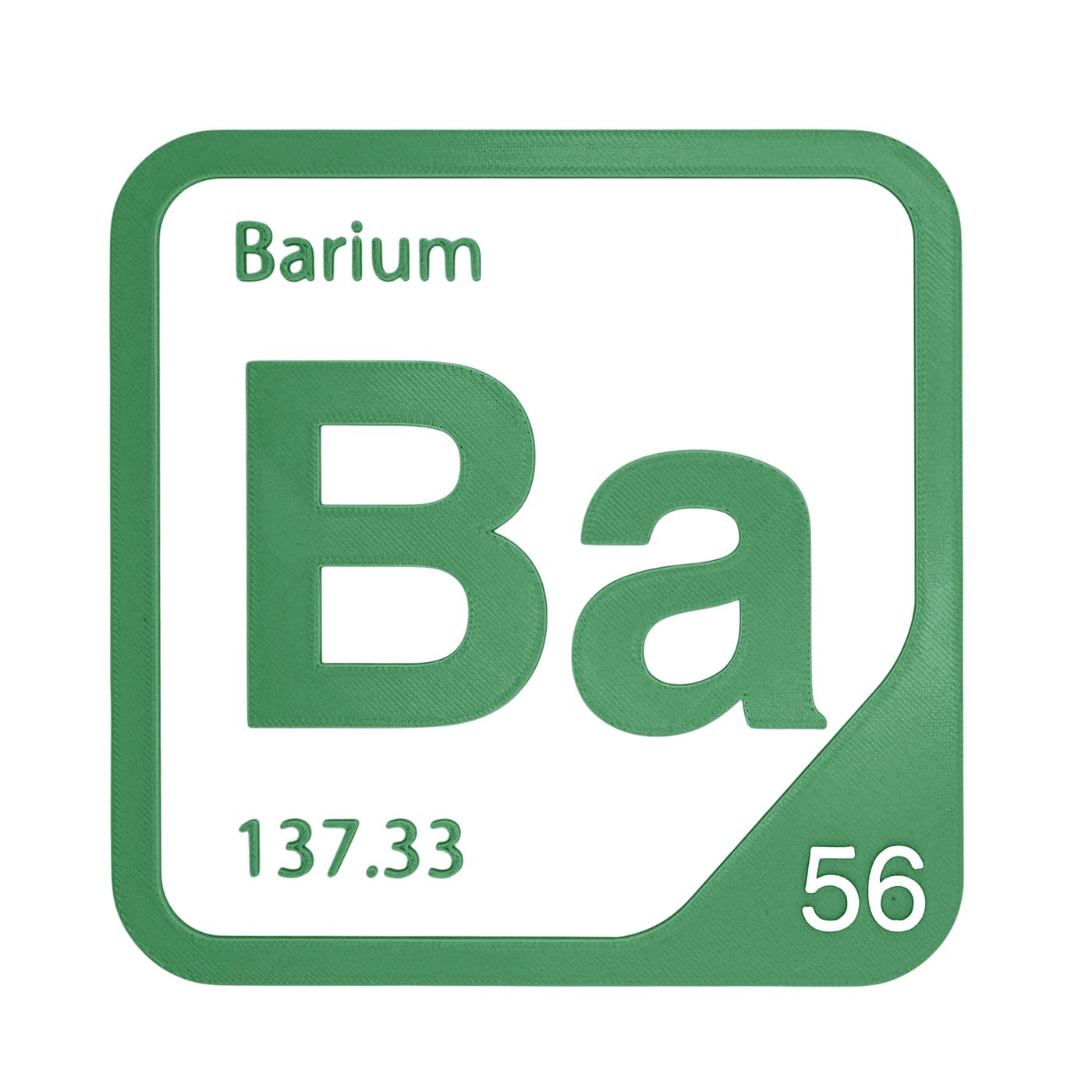 Barium periodic table Elemental Tile in Green