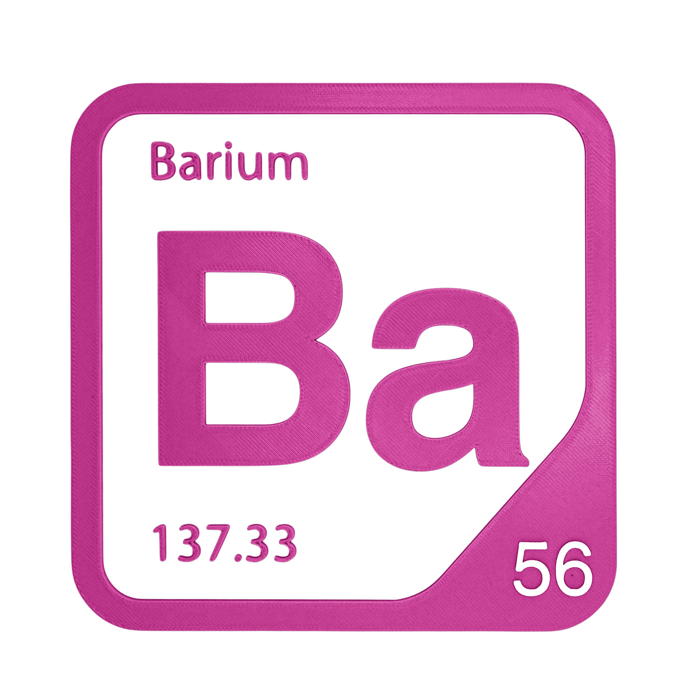 Barium periodic table Elemental Tile in Magenta