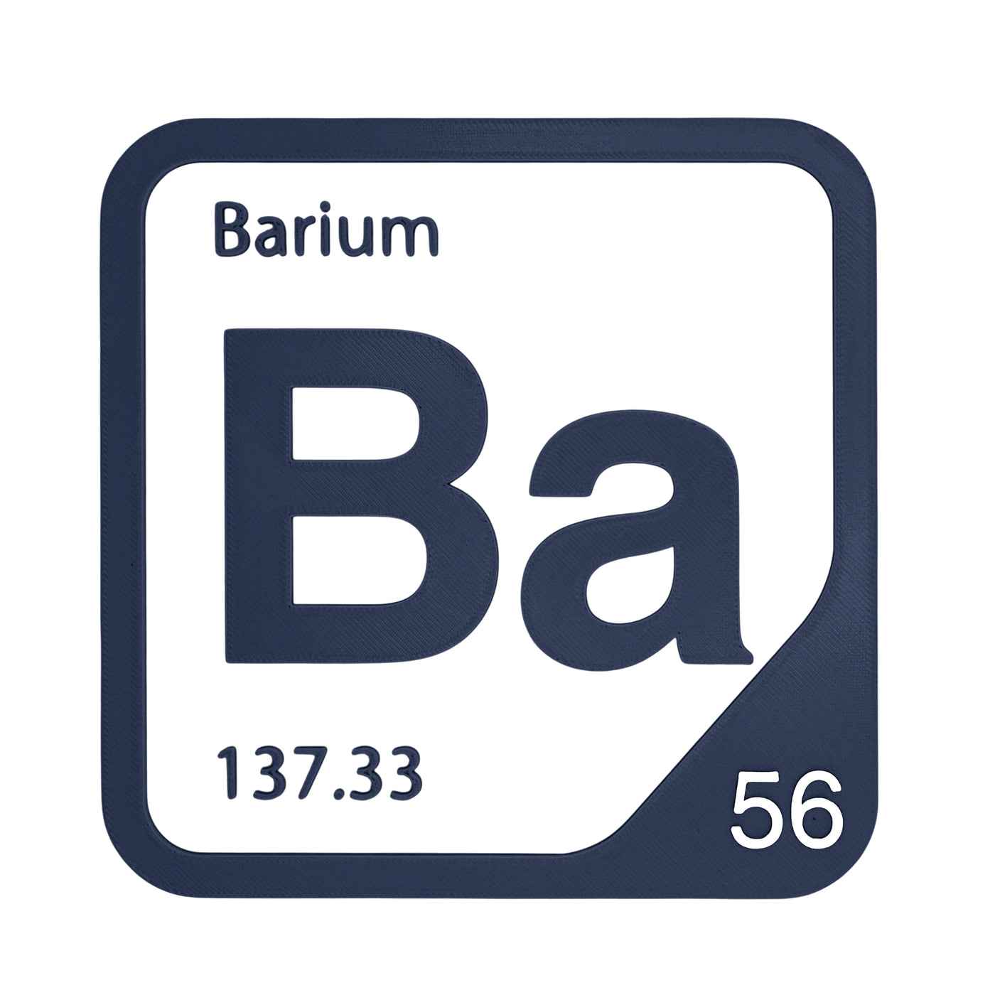 Barium periodic table Elemental Tile in Navy Blue