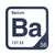 Barium periodic table Elemental Tile in Navy Blue