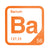 Barium periodic table Elemental Tile in Orange