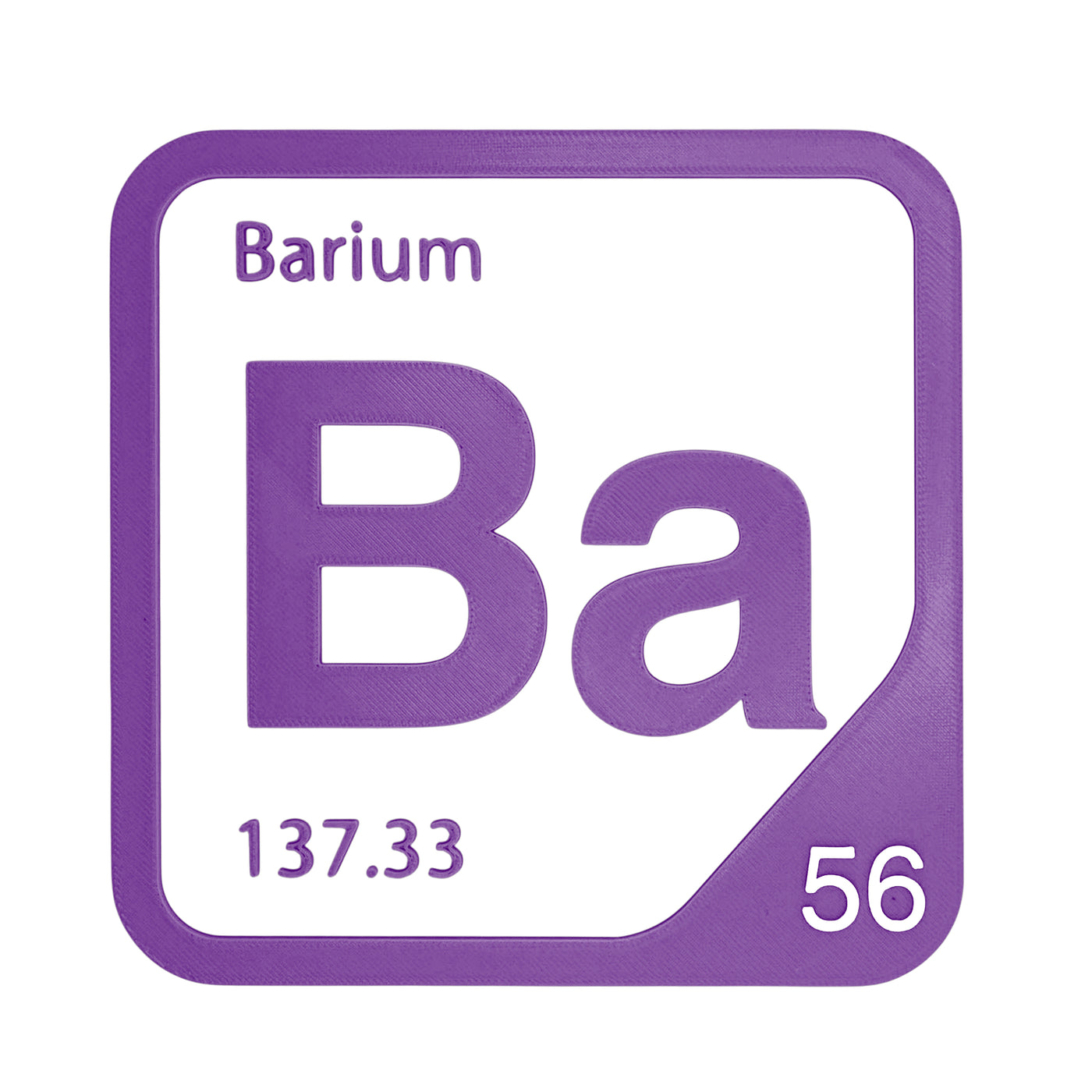 Barium periodic table Elemental Tile in Purple
