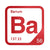 Barium periodic table Elemental Tile in Red