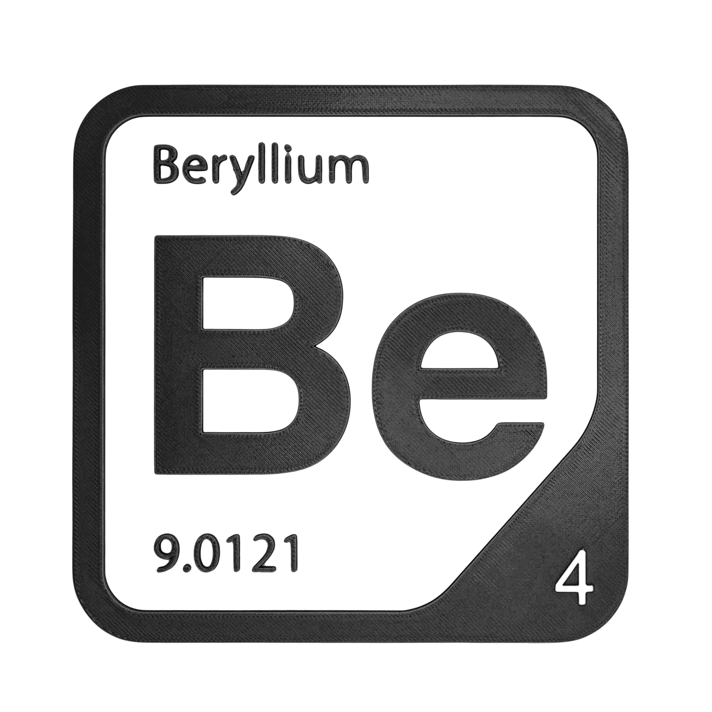 Beryllium Periodic Table Element Tile | 10 Colors
