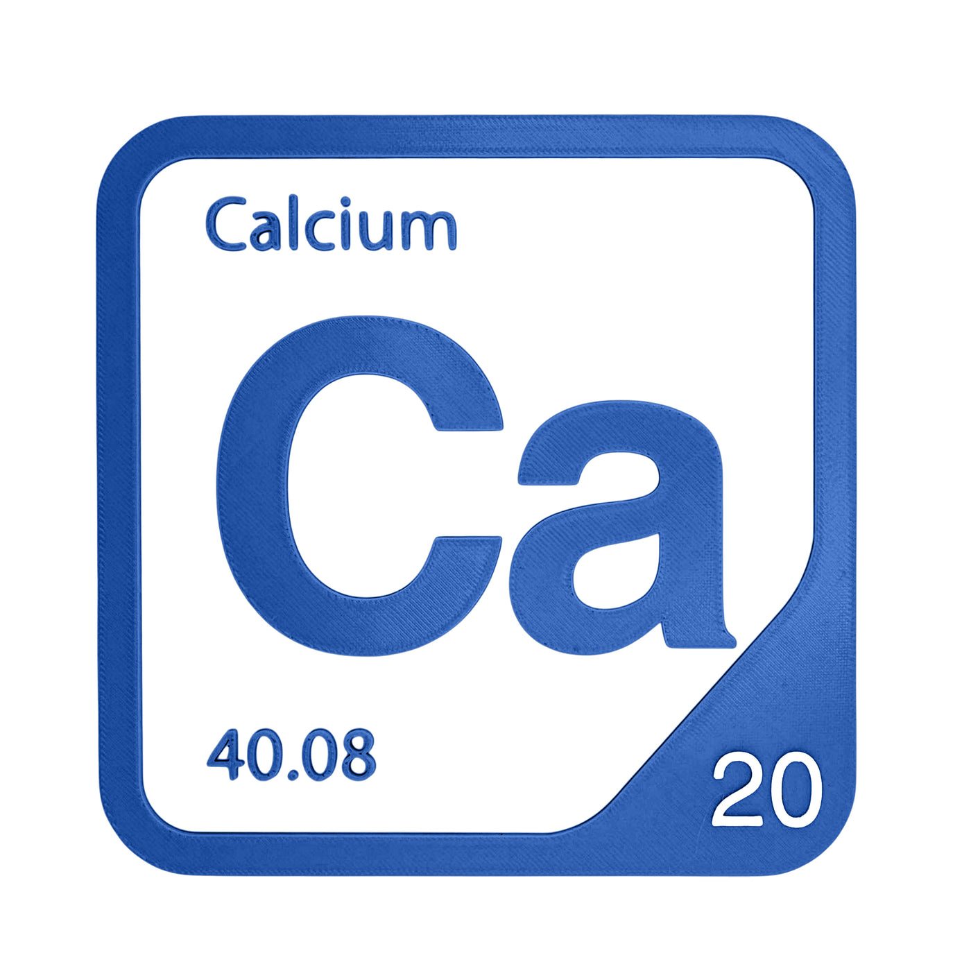 Calcium periodic table Elemental Tile in Blue