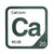 Calcium periodic table Elemental Tile in Forest Green