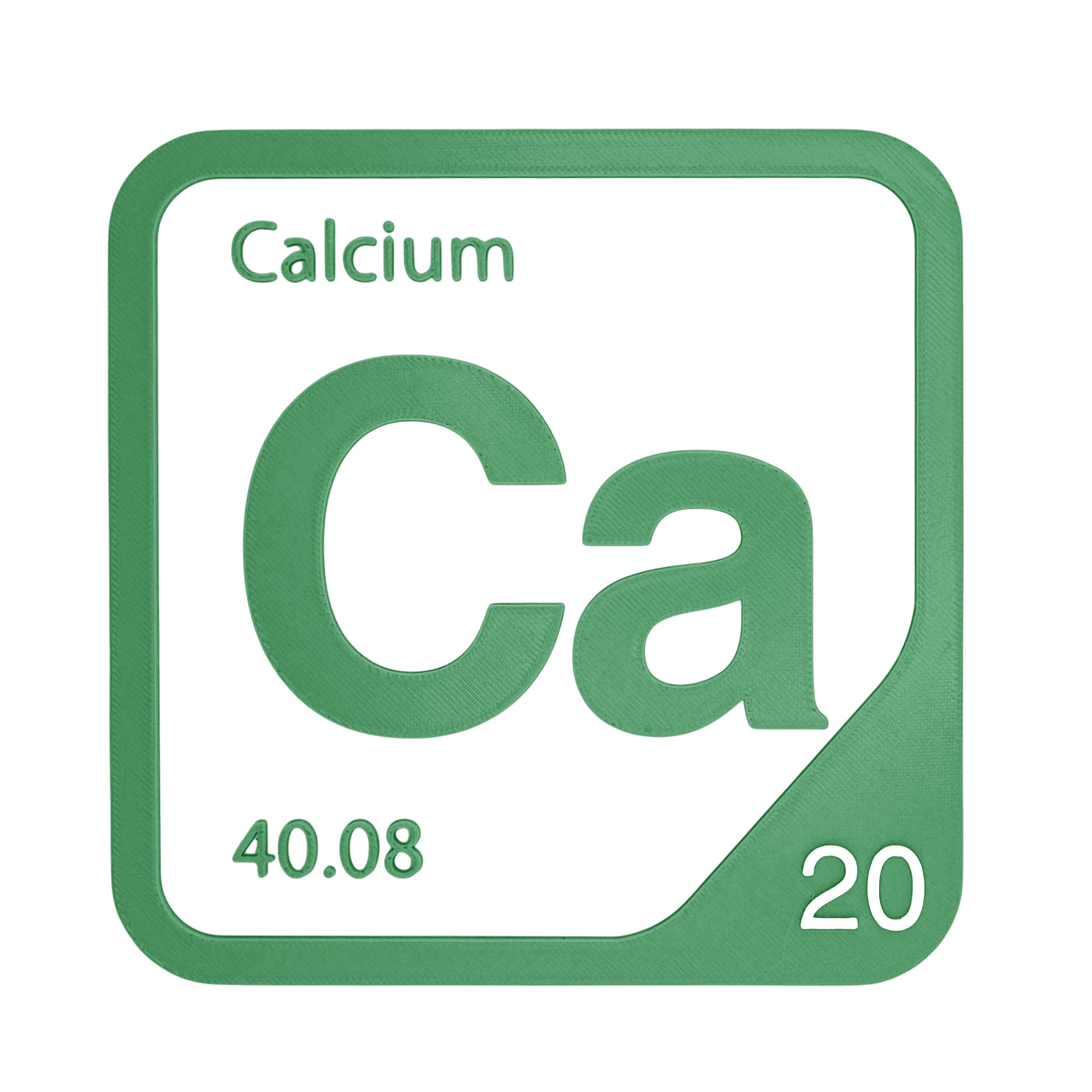 Calcium periodic table Elemental Tile in Green