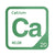 Calcium periodic table Elemental Tile in Green
