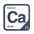 Calcium periodic table Elemental Tile in Navy Blue