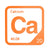 Calcium periodic table Elemental Tile in Orange