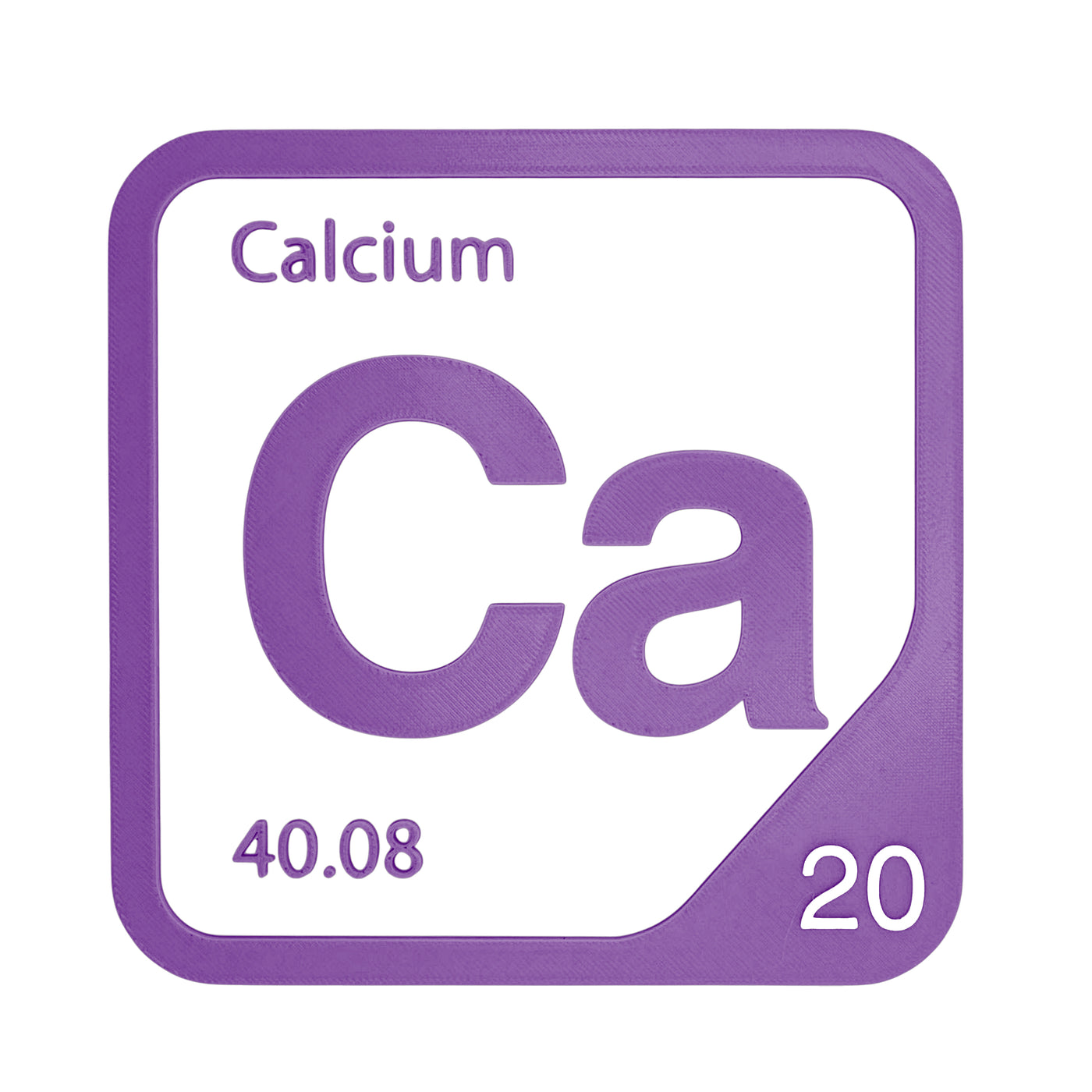 Calcium periodic table Elemental Tile in Purple