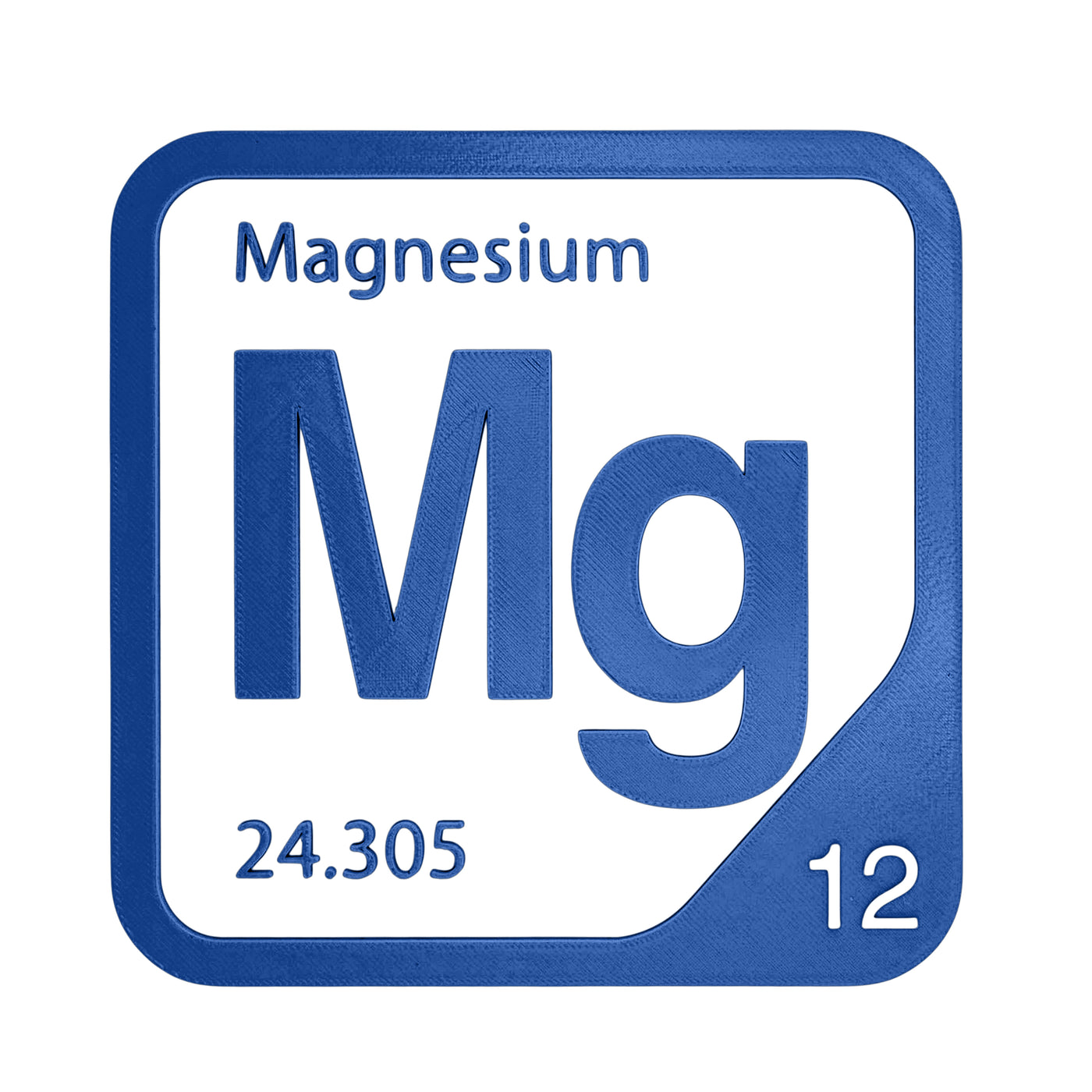 Magnesium periodic table Elemental Tile in Blue