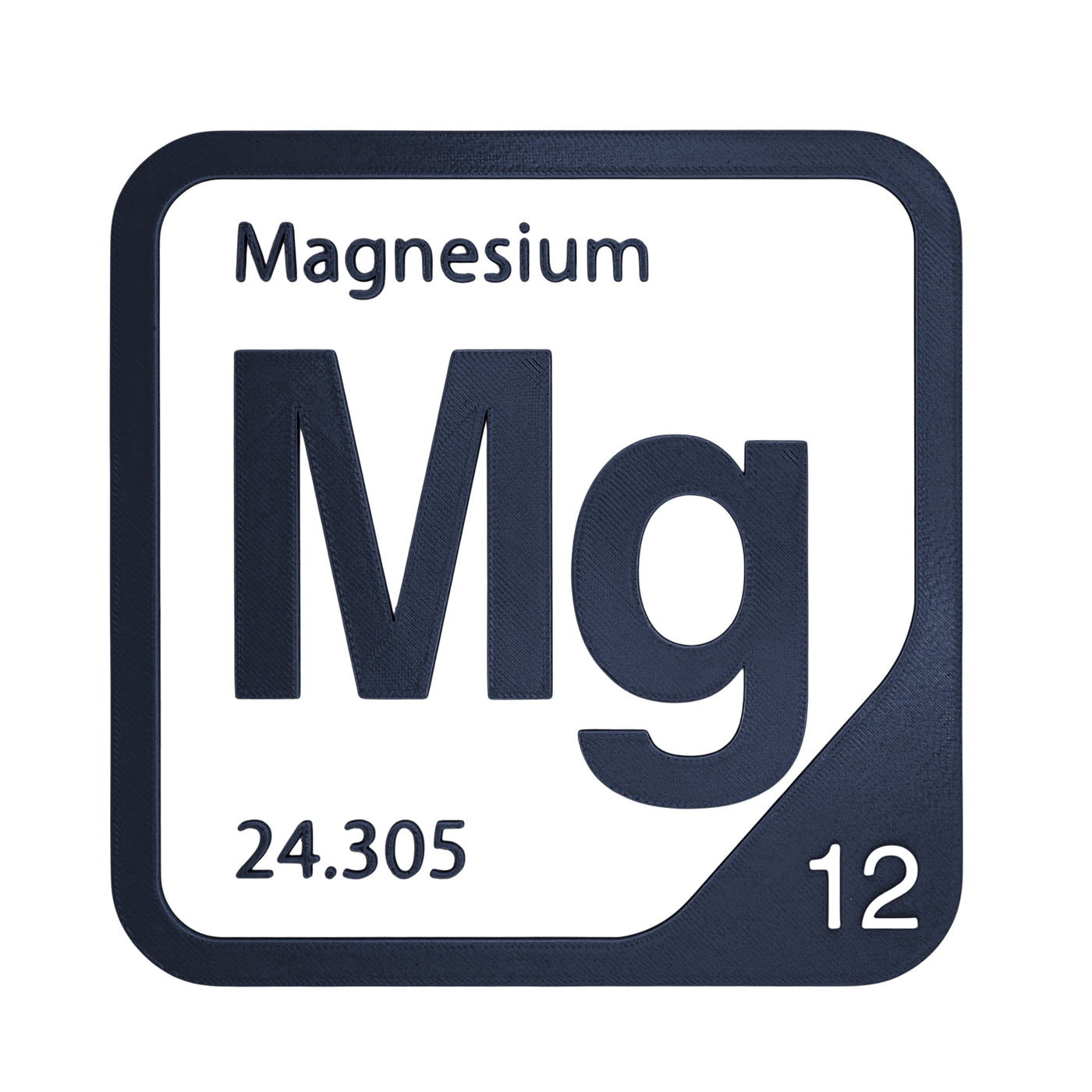 Magnesium periodic table Elemental Tile in Navy Blue