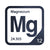 Magnesium periodic table Elemental Tile in Navy Blue