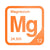 Magnesium periodic table Elemental Tile in Orange