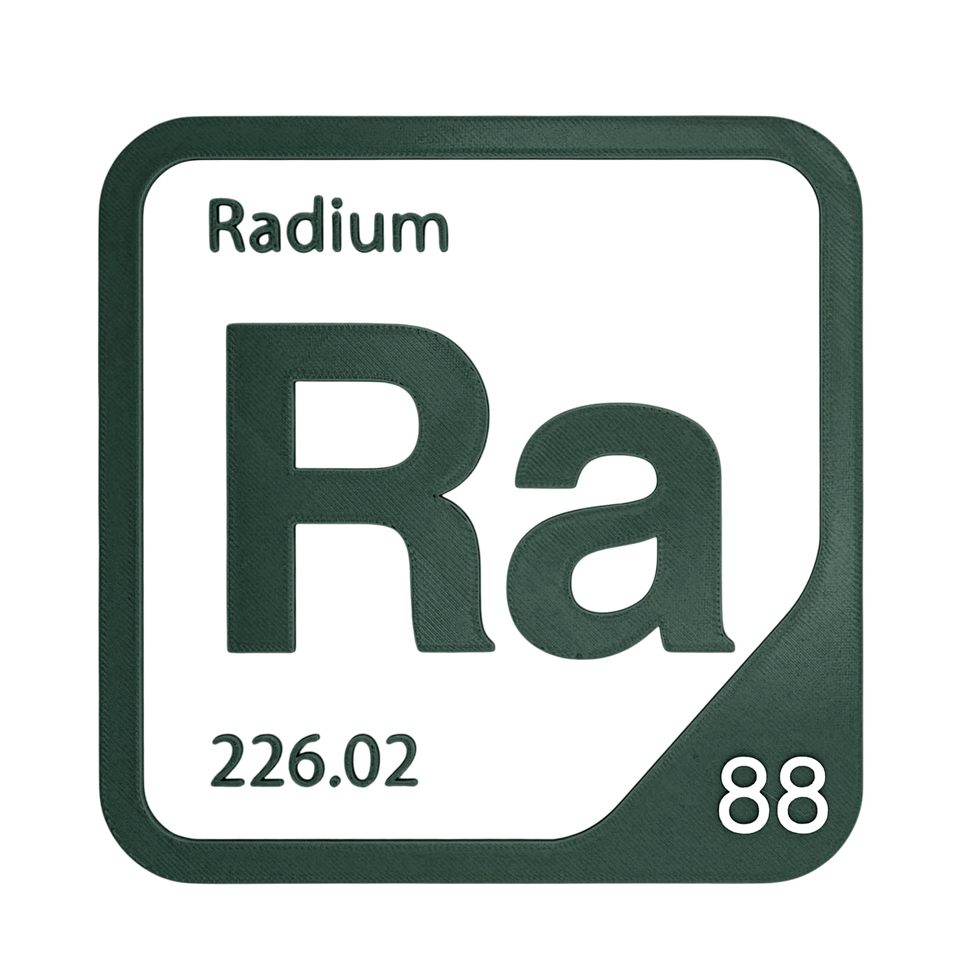 Radium periodic table Elemental Tile in Forest Green