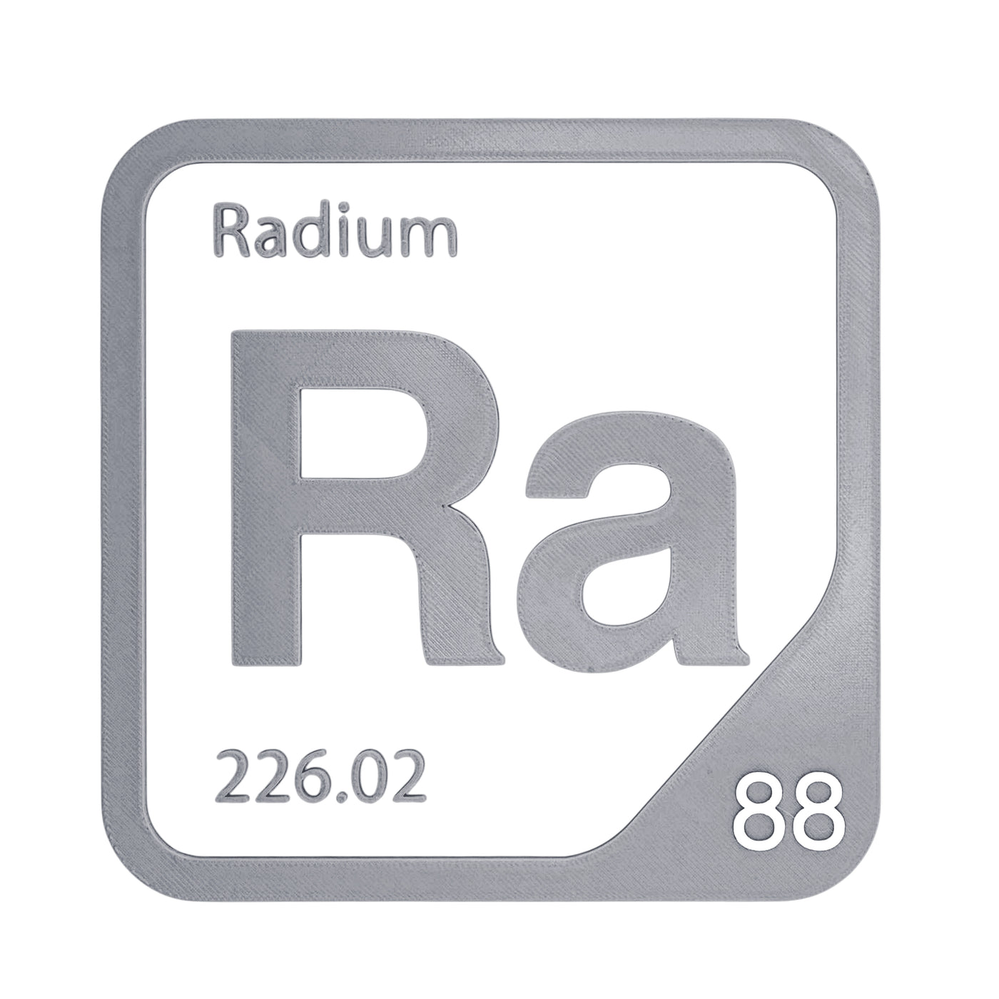 Radium periodic table Elemental Tile in Gray