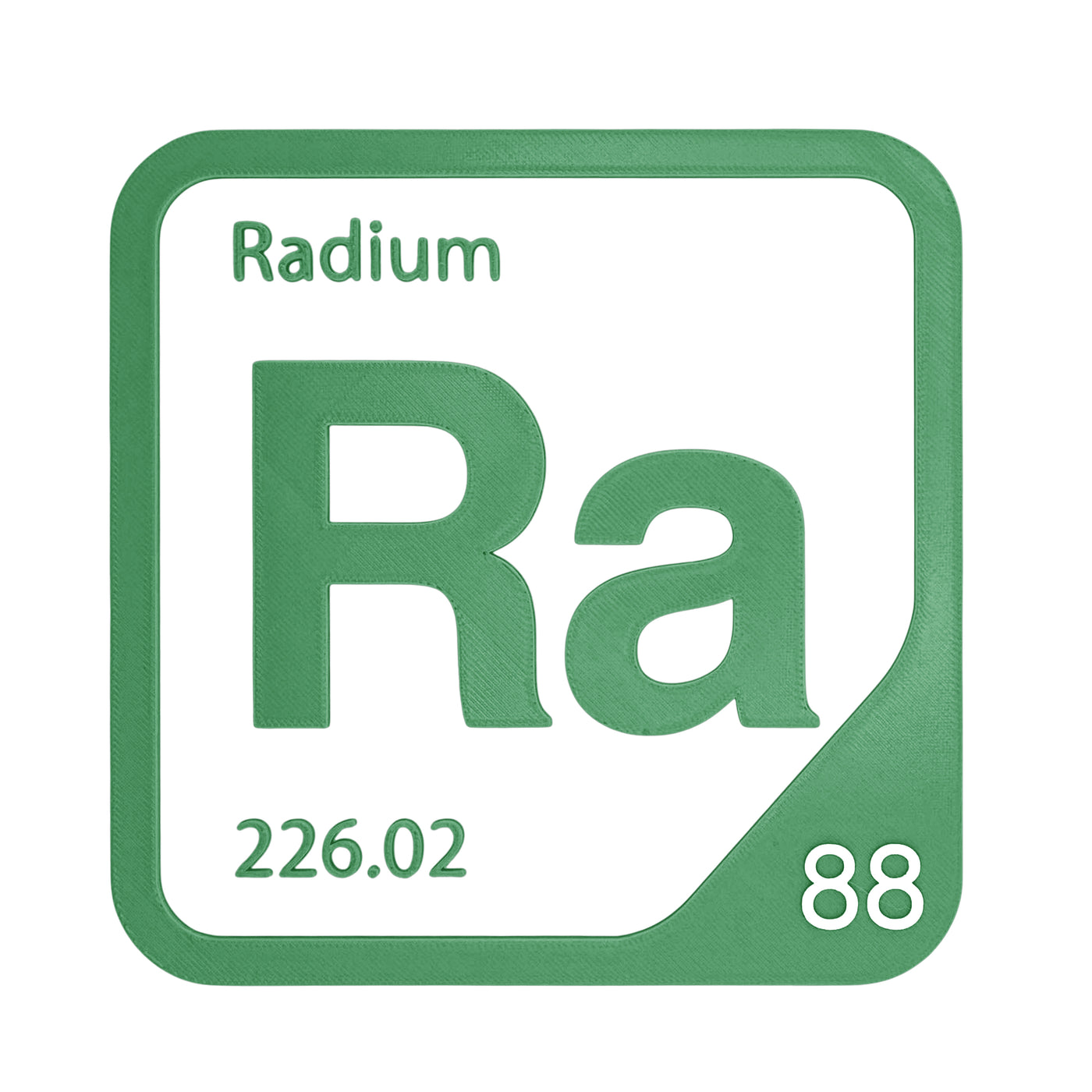 Radium periodic table Elemental Tile in Green