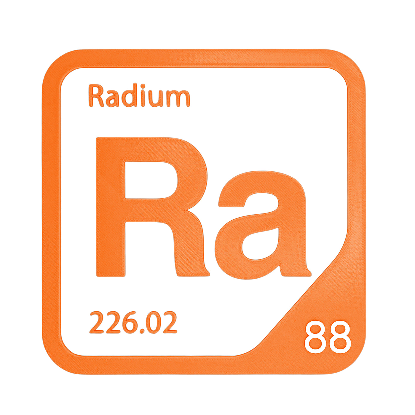 Radium periodic table Elemental Tile in Orange
