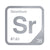 Strontium periodic table Elemental Tile in Gray