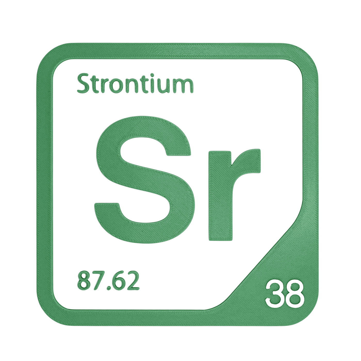 Strontium periodic table Elemental Tile in Green