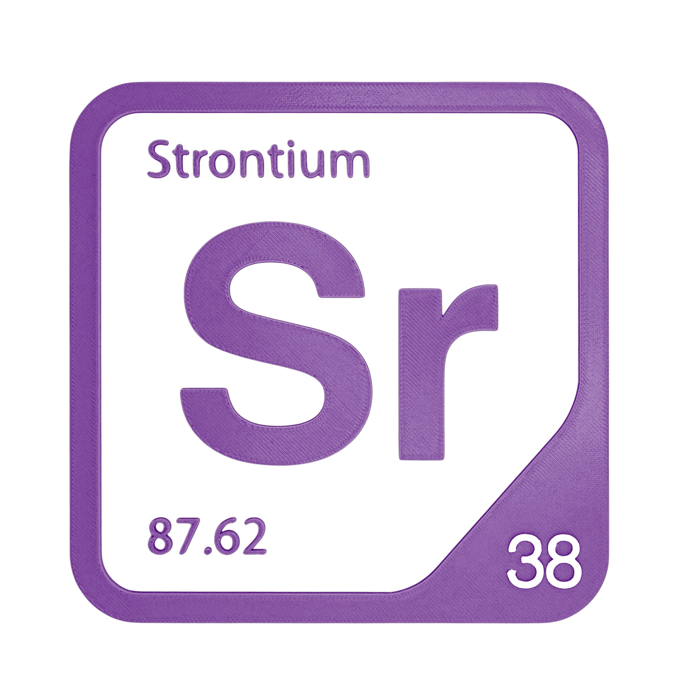Strontium periodic table Elemental Tile in Purple