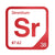 Strontium periodic table Elemental Tile in Red