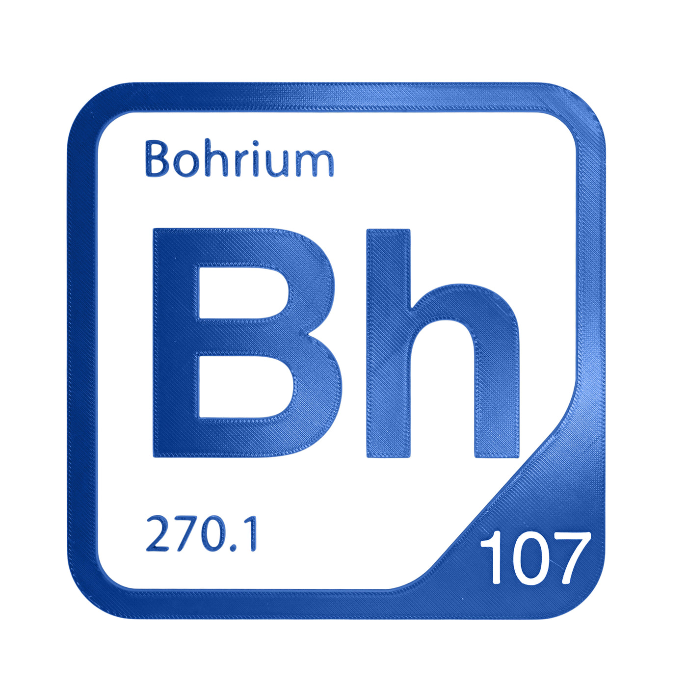 Bohrium periodic table Elemental Tile in Blue