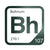 Bohrium periodic table Elemental Tile in Forest Green