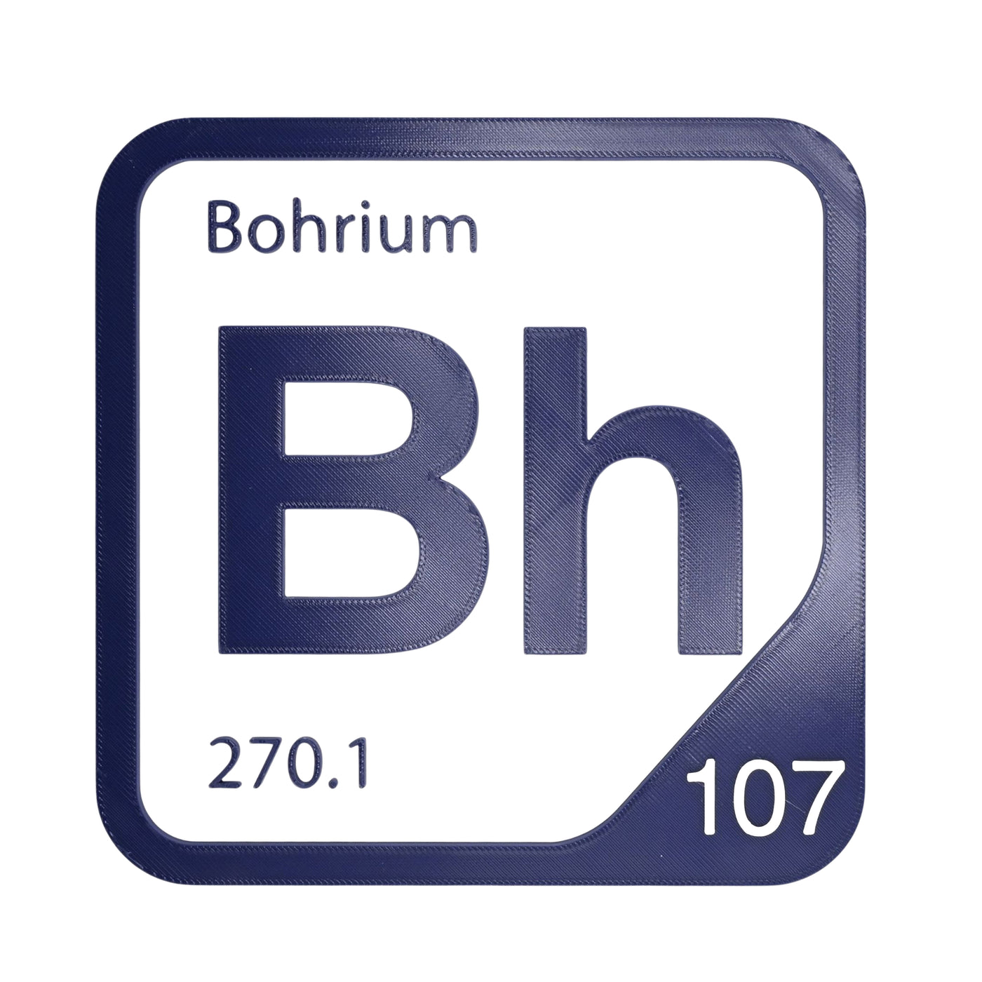 Bohrium periodic table Elemental Tile in Navy Blue