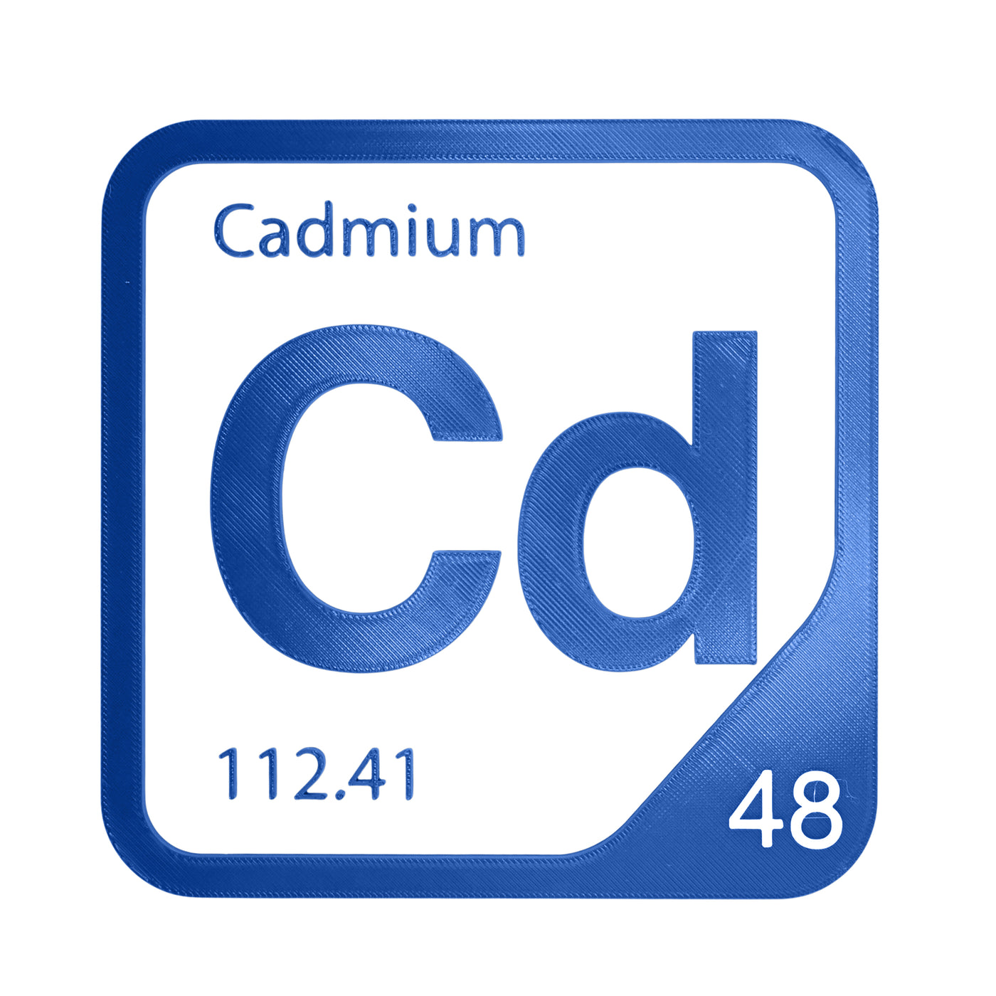 Cadmium periodic table Elemental Tile in Blue