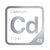 Cadmium periodic table Elemental Tile in Gray