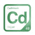 Cadmium periodic table Elemental Tile in Green