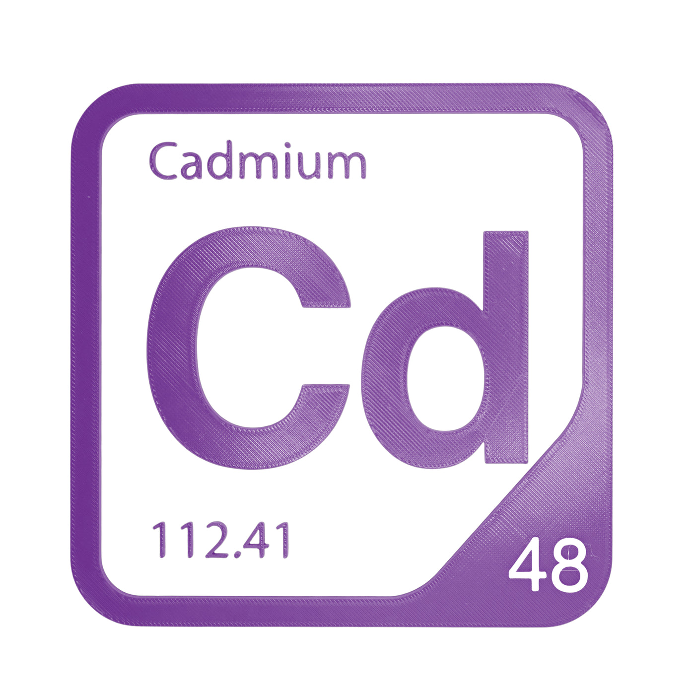Cadmium periodic table Elemental Tile in Purple