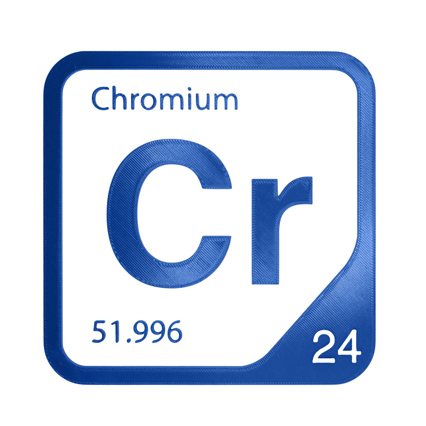 Chromium periodic table Elemental Tile in Blue