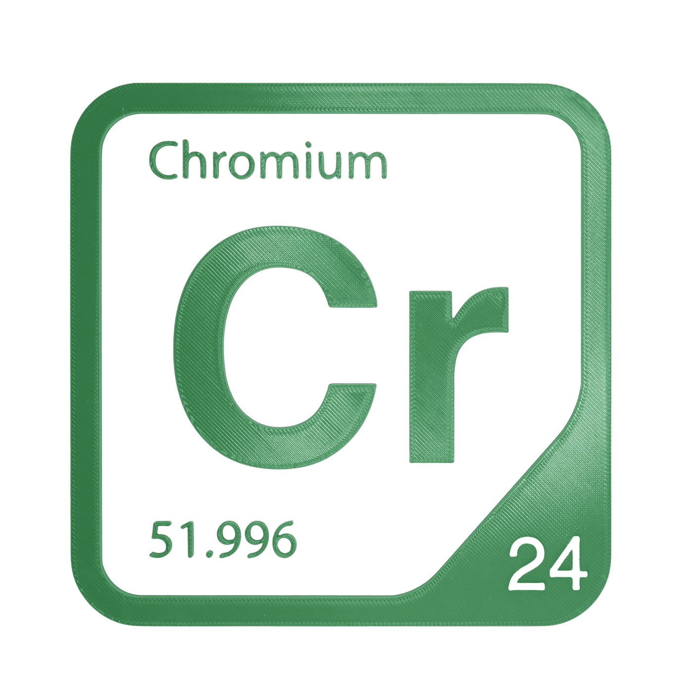 Chromium periodic table Elemental Tile in Green