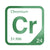 Chromium periodic table Elemental Tile in Green