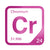 Chromium periodic table Elemental Tile in Magenta