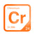 Chromium periodic table Elemental Tile in Orange
