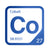 Cobalt periodic table Elemental Tile in Blue